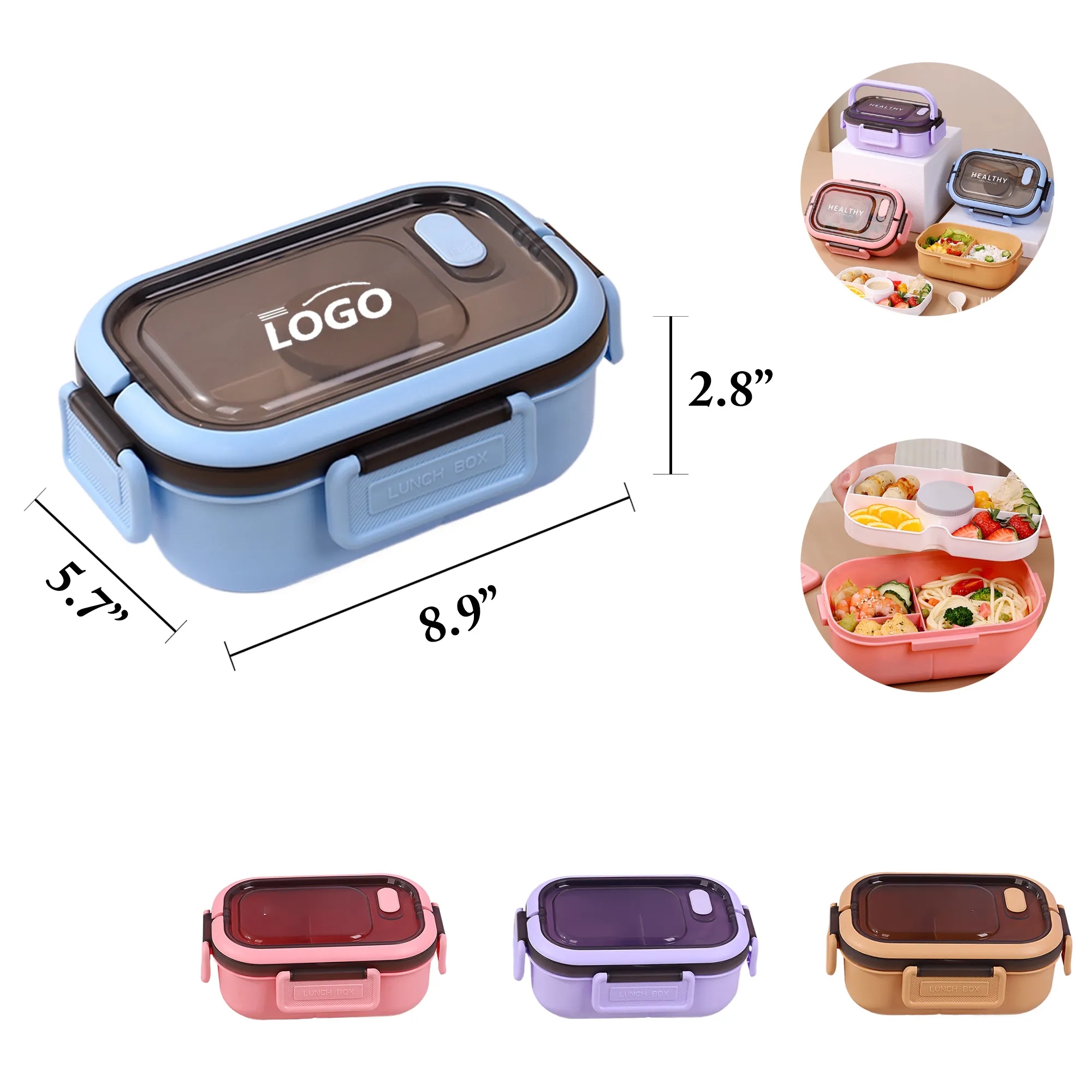 MOQ25 PP Bento Box Outdoor Portable Fruit Container 6