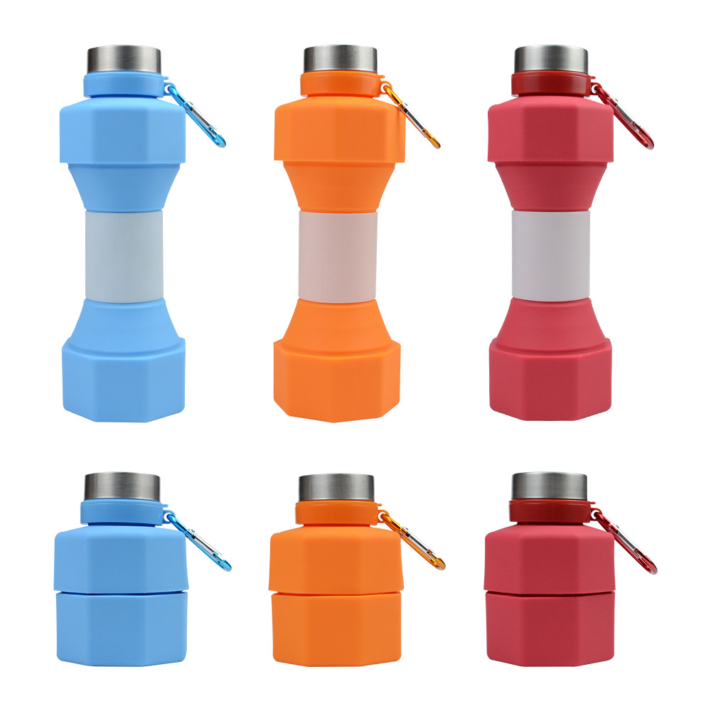 23oz Silicone Dumbbel Collapsible Water Bottles