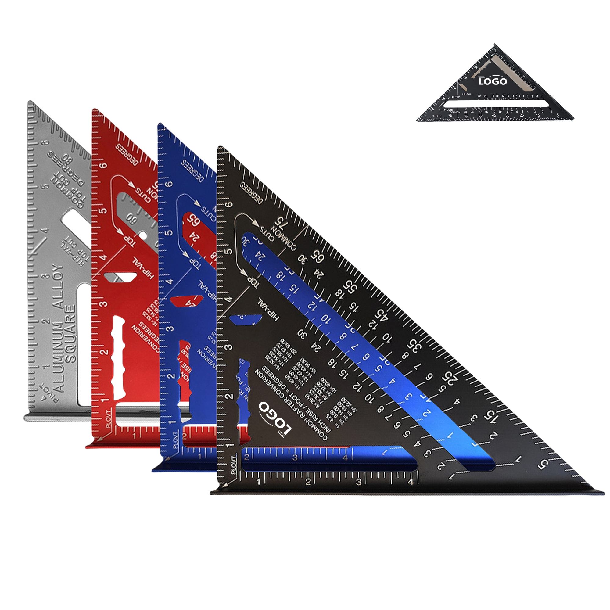 Aluminum Alloy 7-Inch Triangular Carpenter Square 2