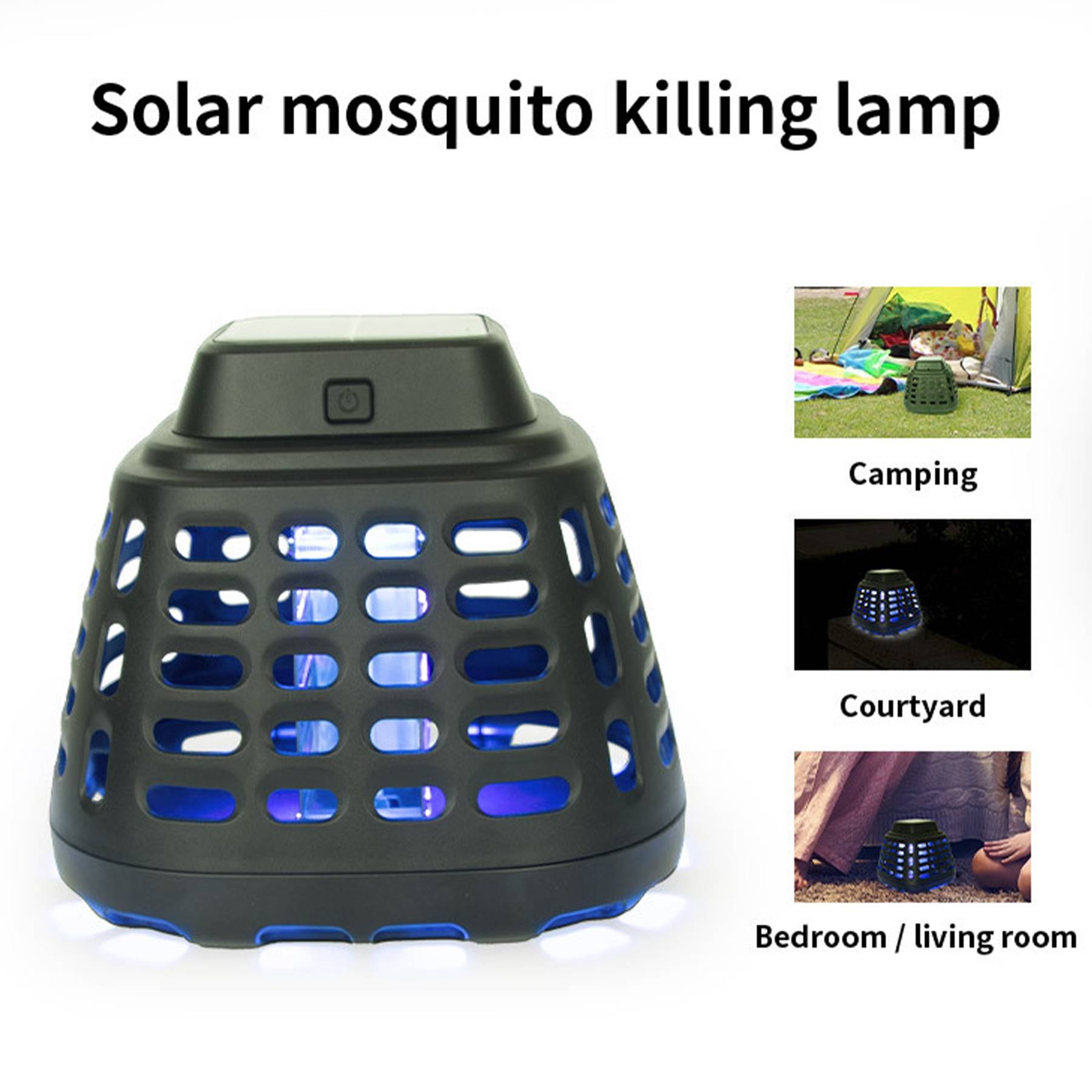 Abs Outdoor home solar mosquito killer lamp 4