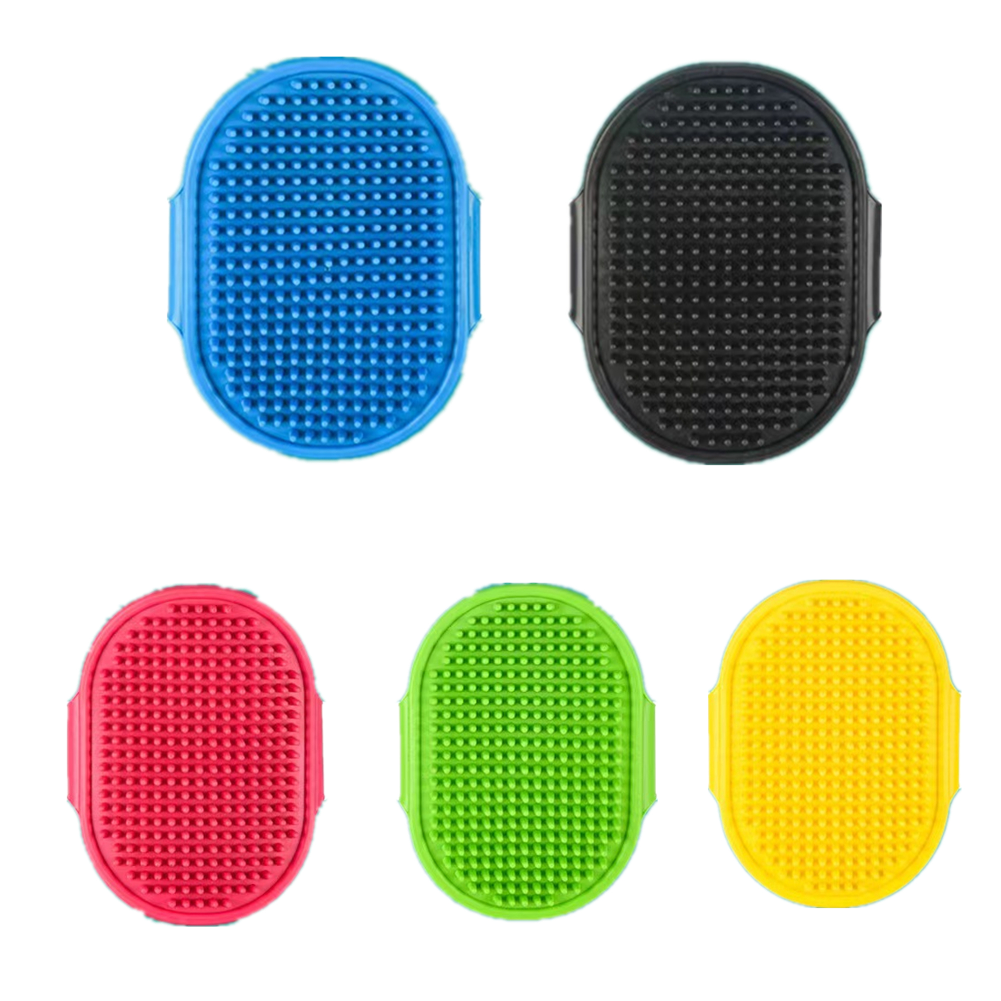 Pet Shampoo Bath Brush With Rubber Comb 2