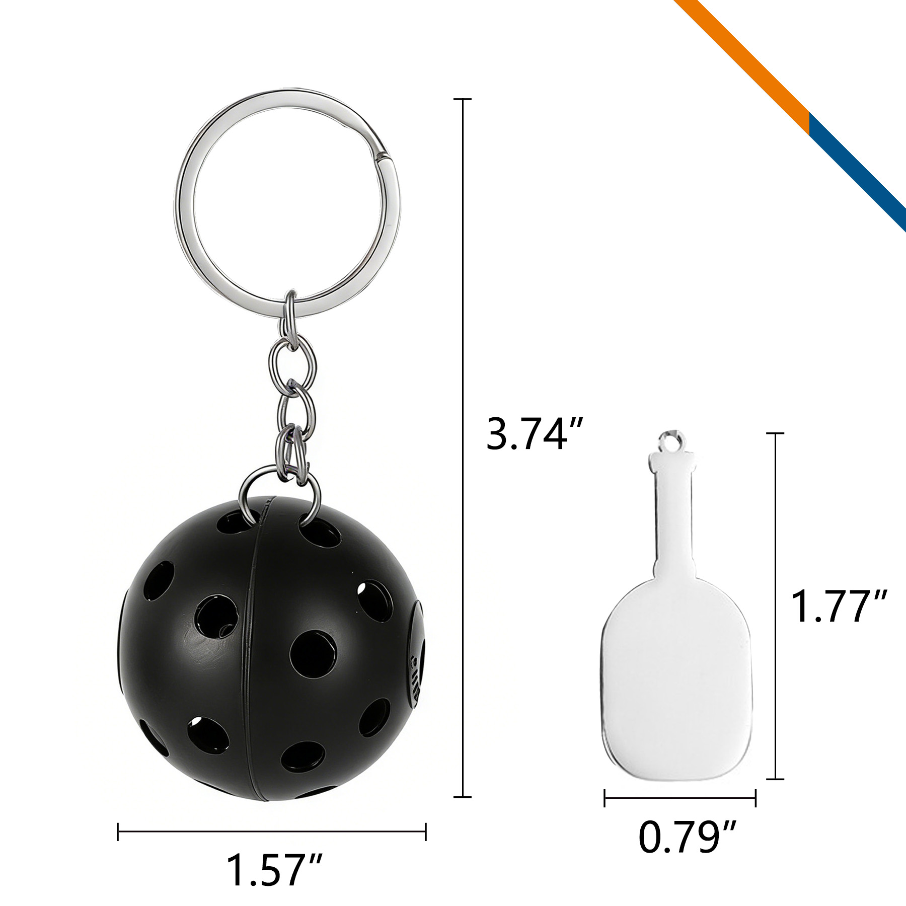 DinkGlow Pickleball Keychain 2