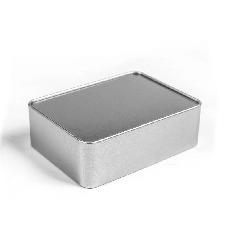 Rectangle Empty Tin Storage Box With Lid 1