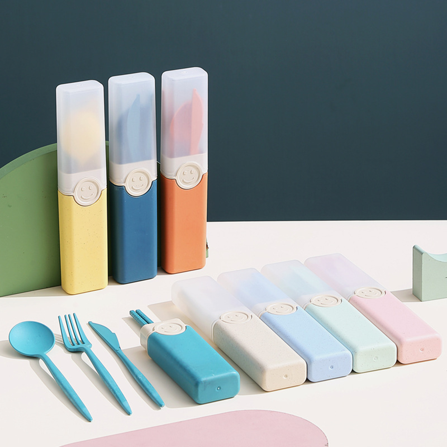 Wheat Straw 4 Pcs Cutlery Set With Box 3