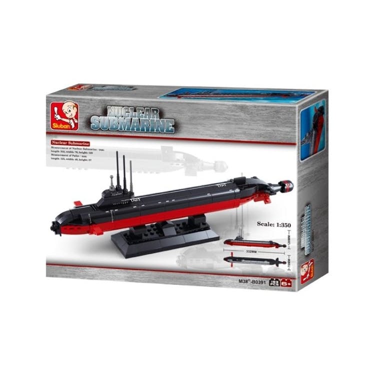 Nuclear Submarine Building Brick Kits - 193 Pieces Ages 6+