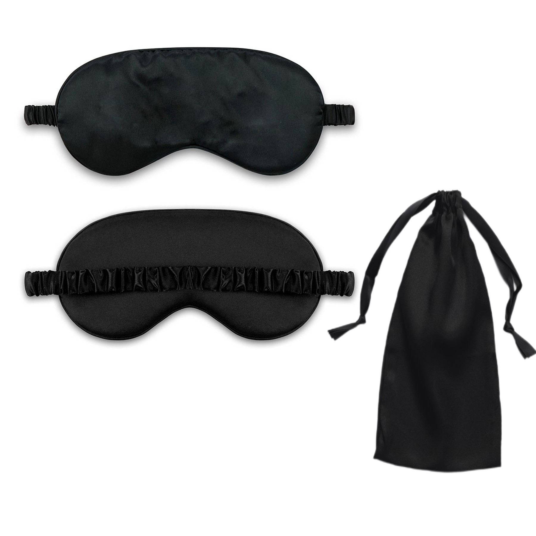 Soft Satin Sleeping Eye Mask with drawstring pocket 5