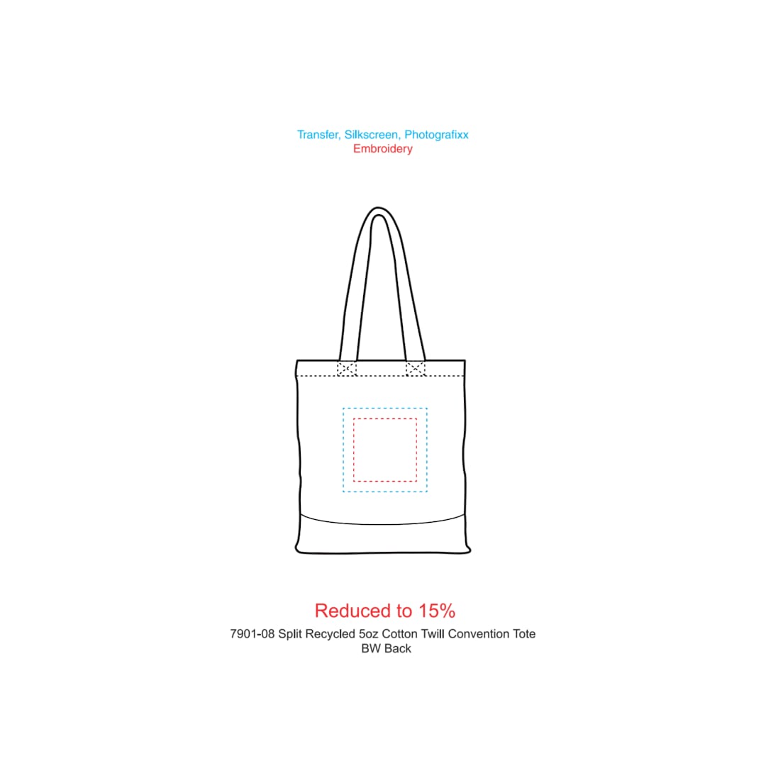 Split Recycled 5oz Cotton Twill Convention Tote 162