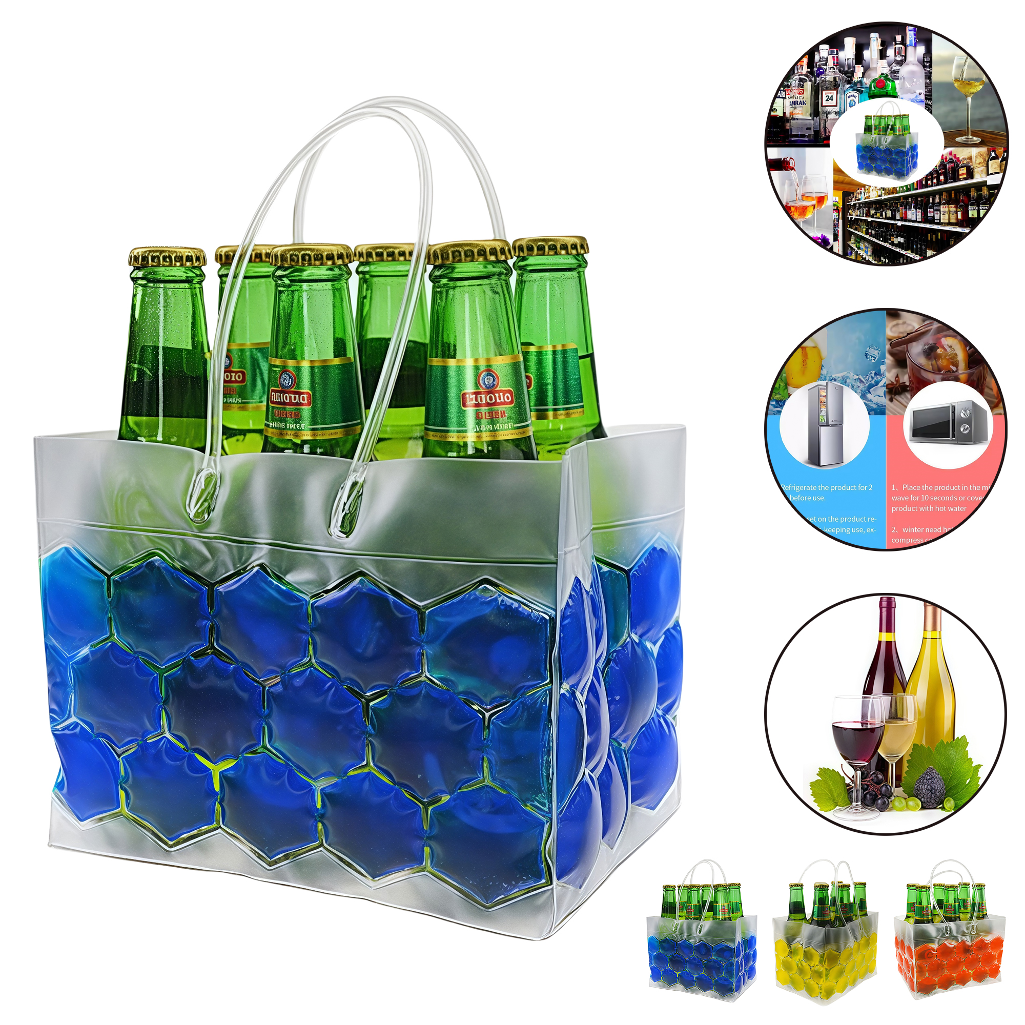 PVC Beer Cooler Bag - Insulated Beverage Carrier for Chilling 3