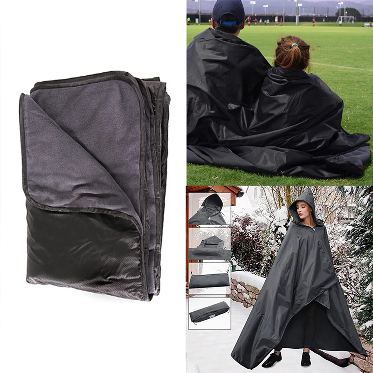 Hooded Waterproof Camping Blanket 1