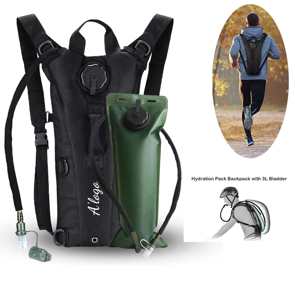 Tactical Molle Hydration Pack Backpack with 3L Water Bladder 5