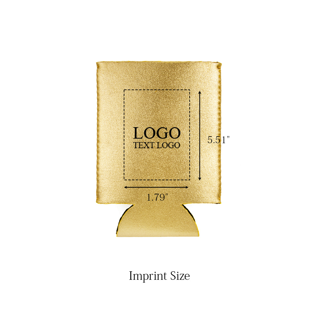 Metallic Beer Bottle Can Cooler, custom koozie with logo imprint 7