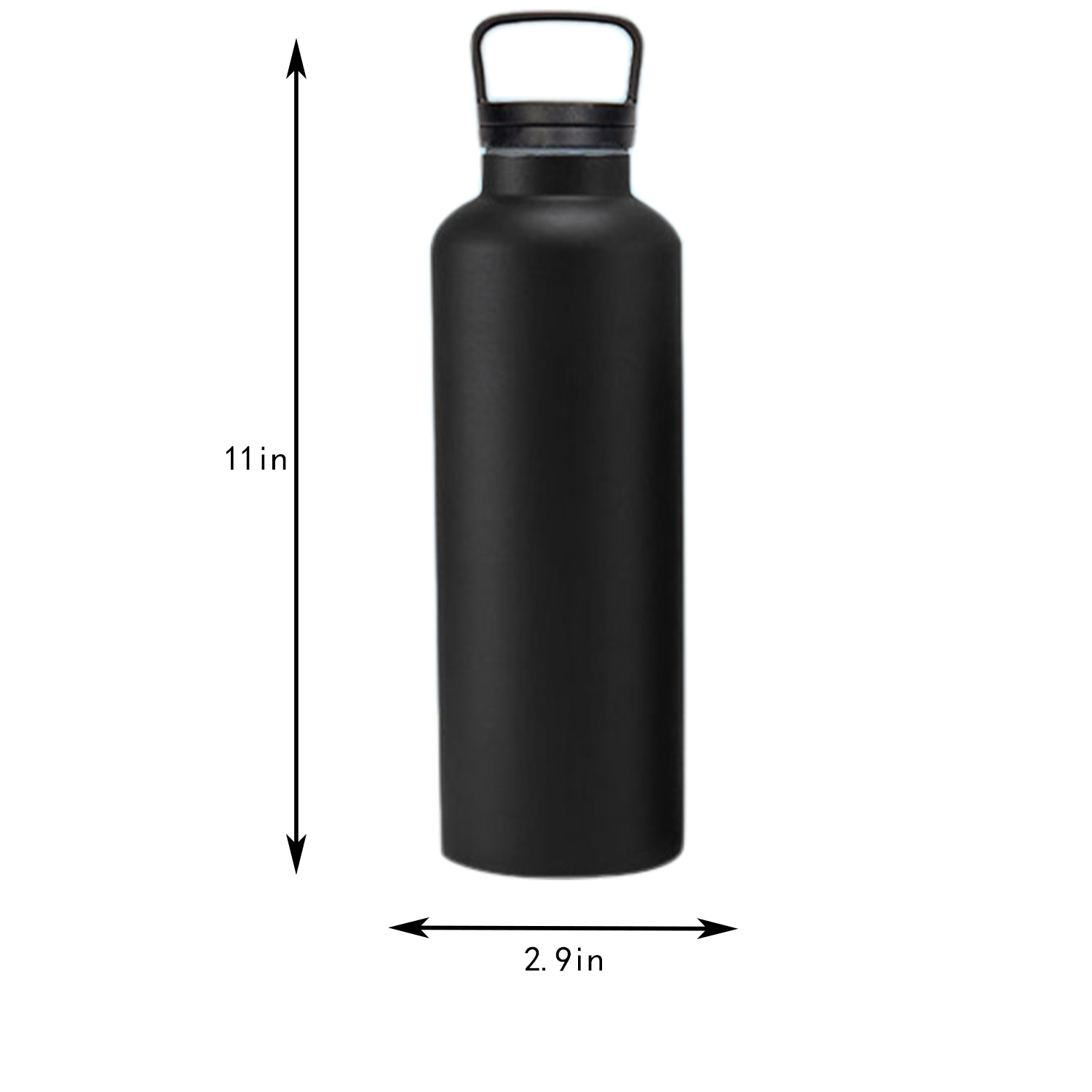 25oz Stainless Steel Wide Mouth Water Bottle w/ Handle, custom water bottle with logo imprint 3