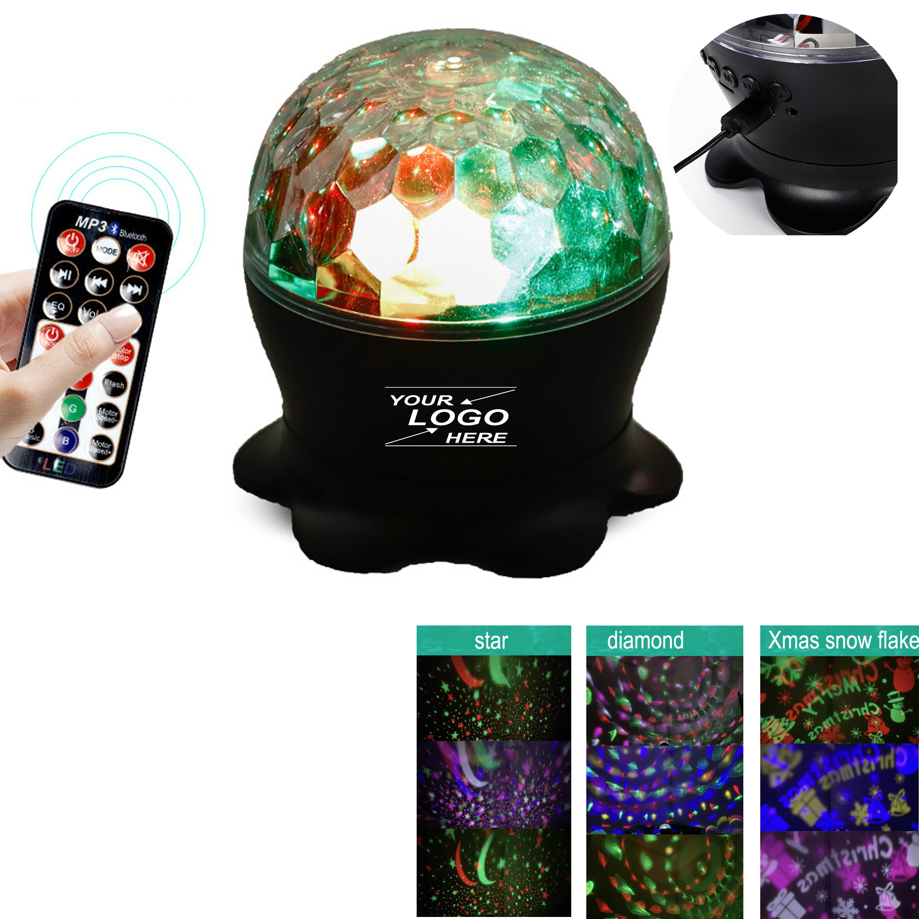 Octopus Wireless Kaleidoscope Light Projector