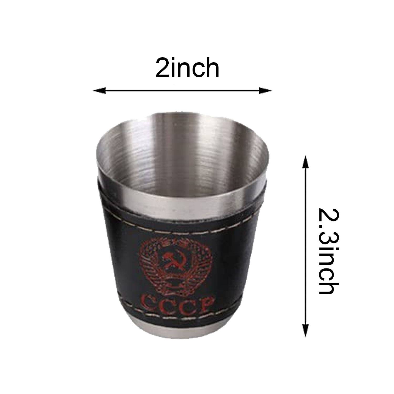 2.4OZ Portable Stainless Steel Wine Shot Glass 4 Pcs Set 2