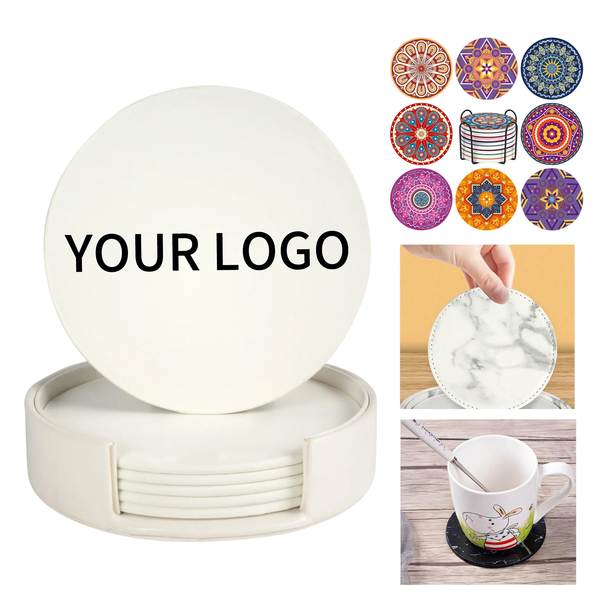 Round Ceramic Drink Coaster 7