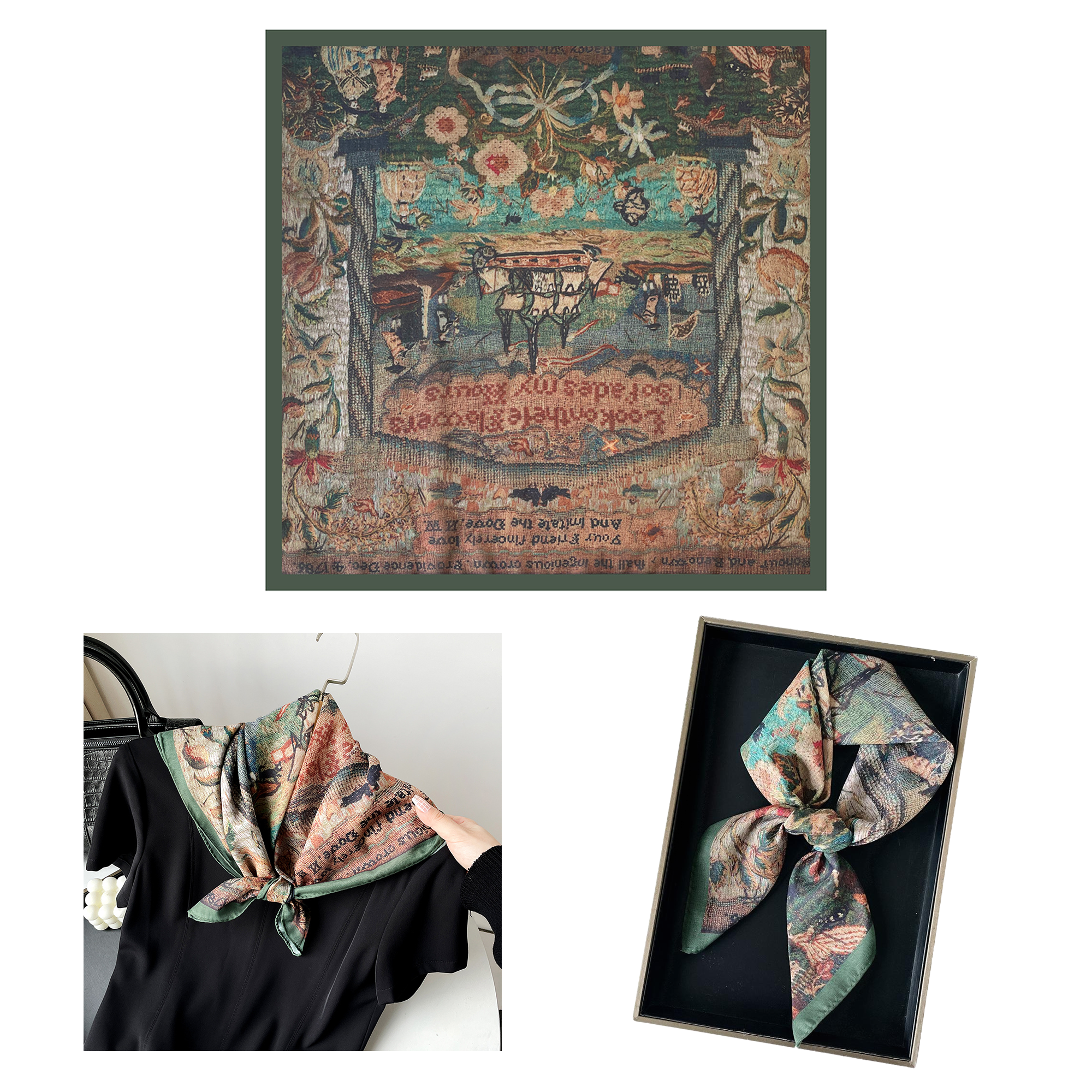 Custom-Made Mulberry Silk Decorative Scarf 4