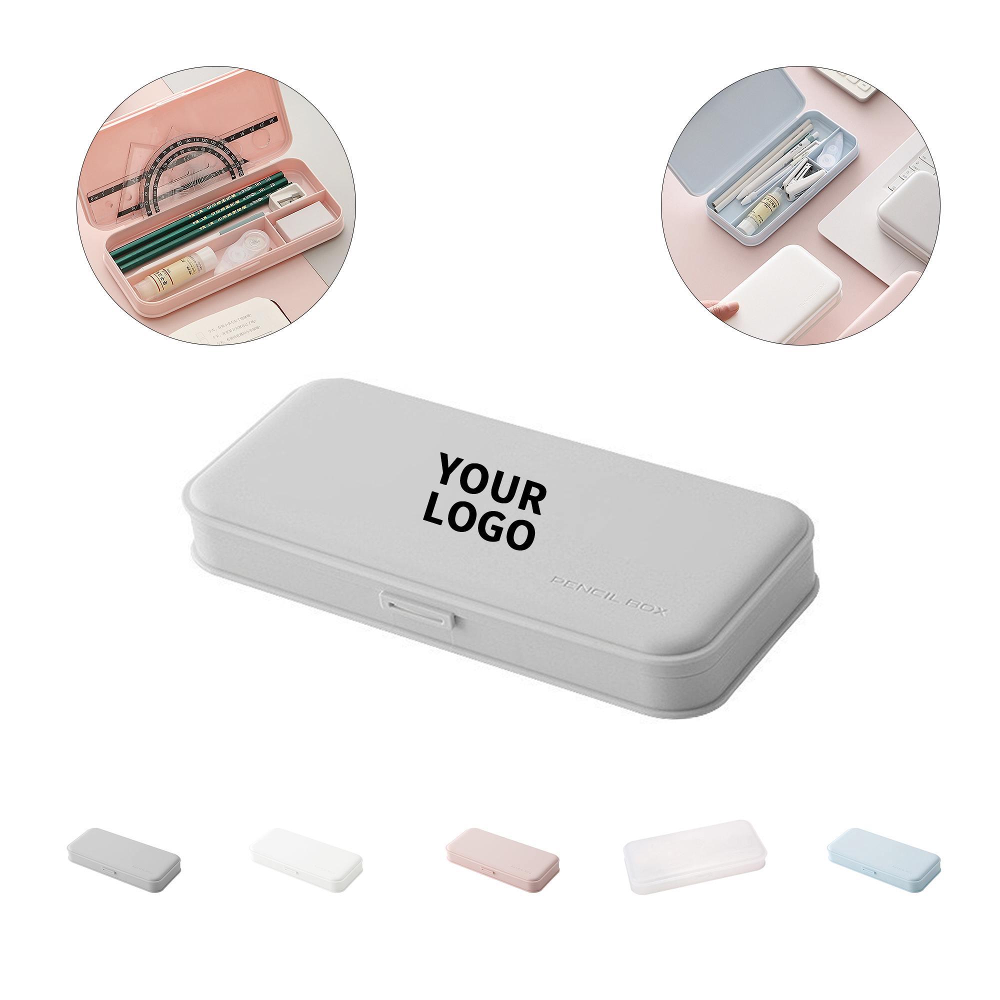 Transparent Plastic Storage Pencil Case Box 3