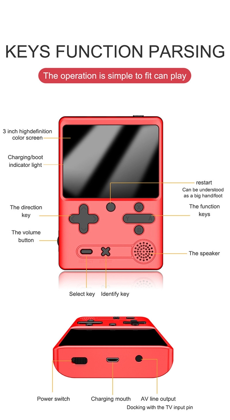 Portable Video Game Console 500 Games 4