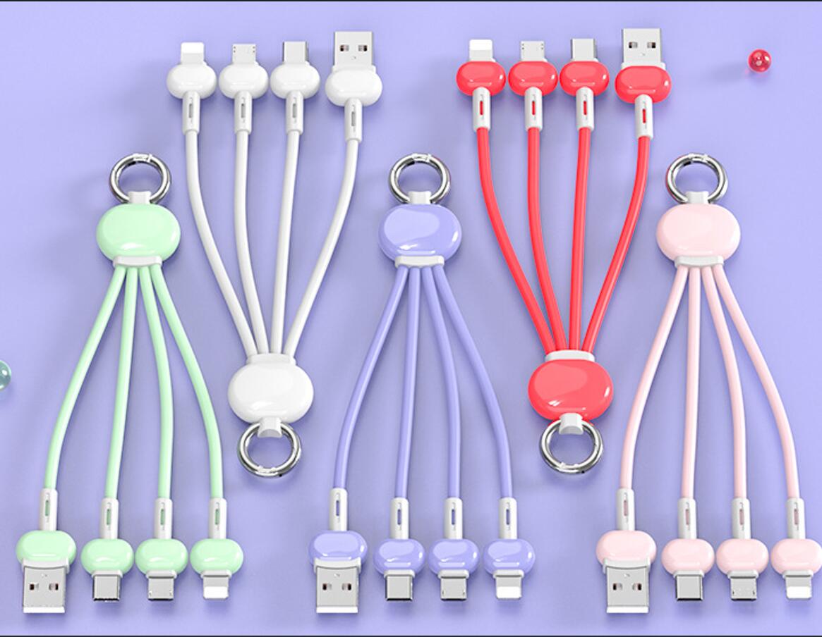 Vibrant Multi-Port Charging Cable Keychain 1