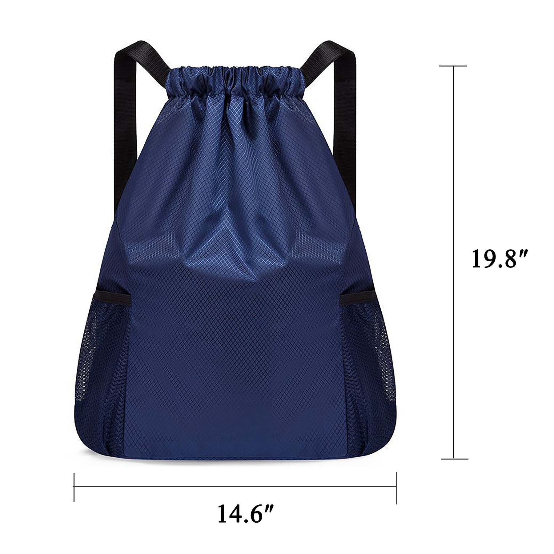 Drawstring Backpack with Two Side Pockets 10
