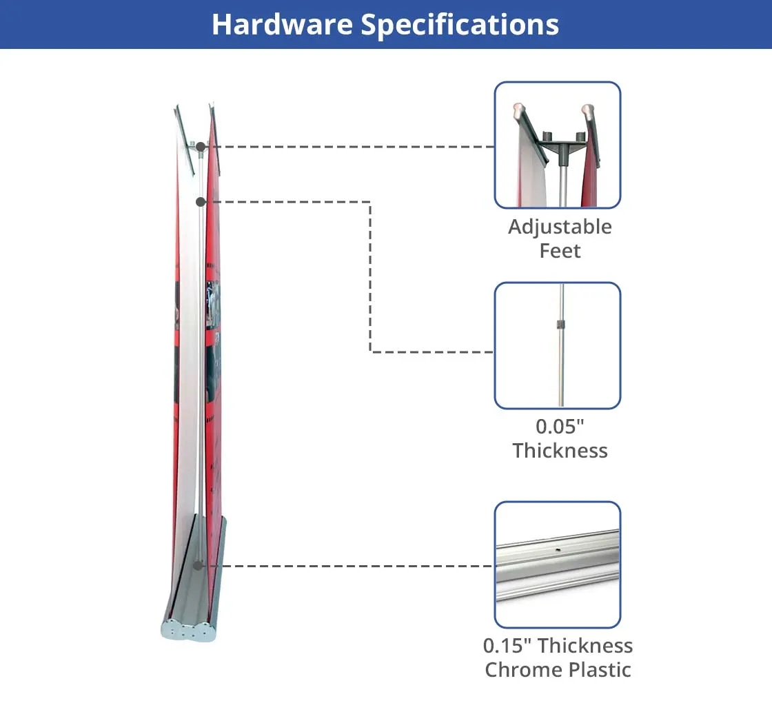Double Sided Retractable Banner Stand - Hardware only 2