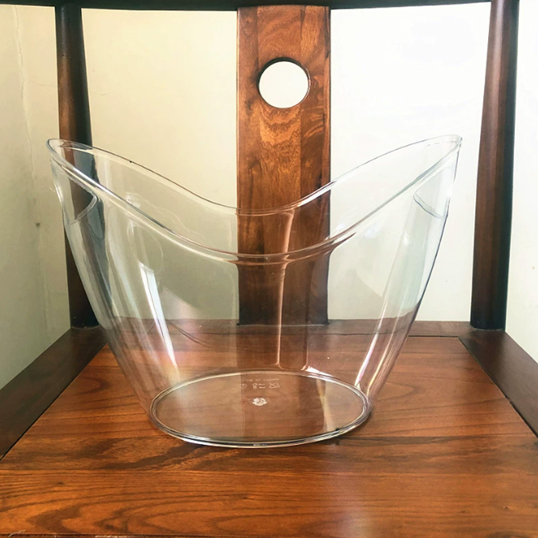 8L Thick PET Plastic Transparent Ice Bucket 3