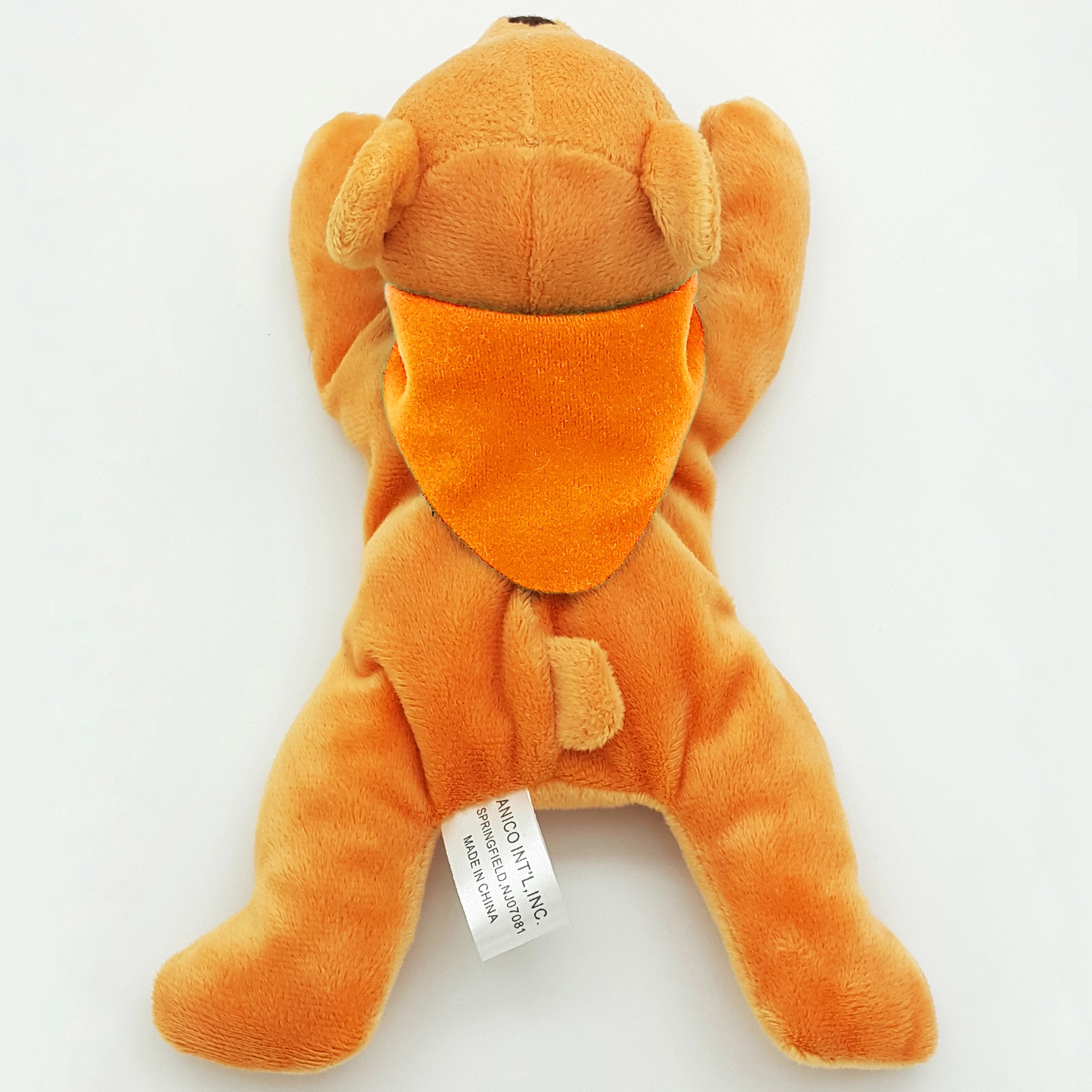 8" Laying Down Beanie Light Brown Bear 8