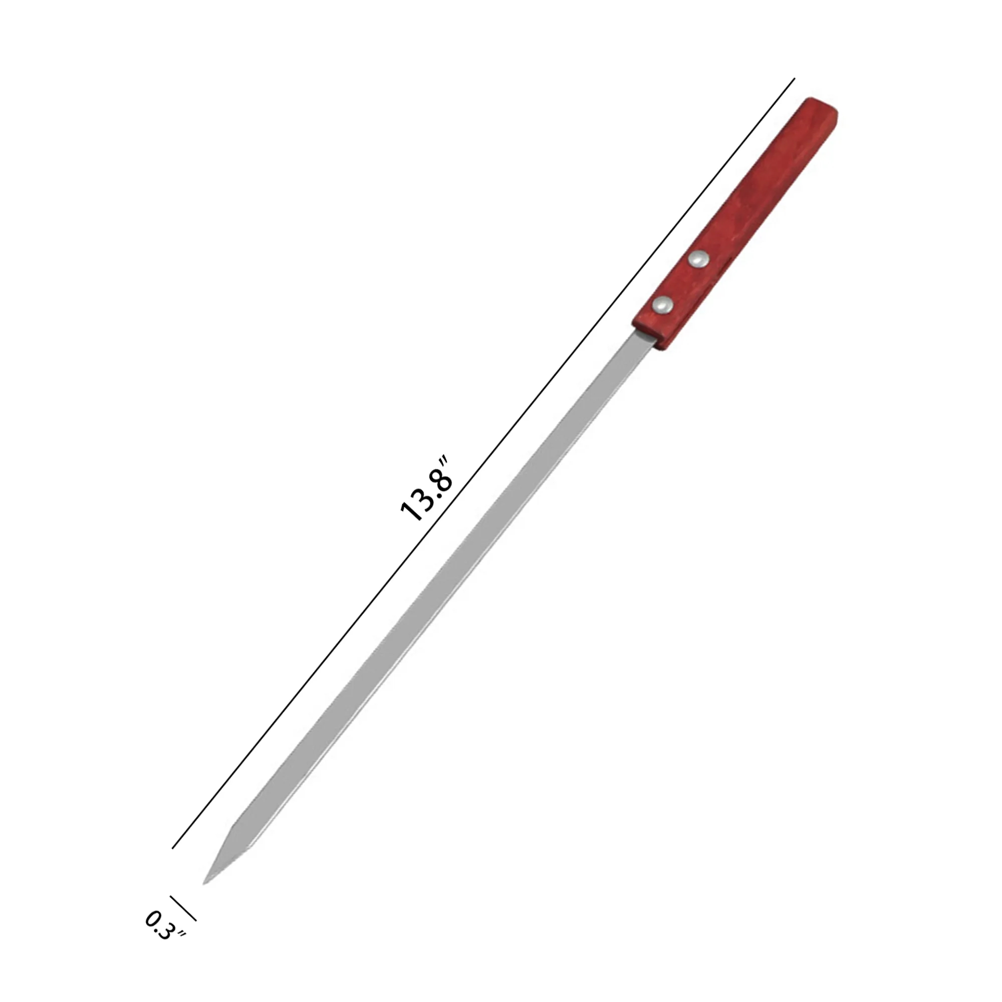 Stainless Steel Wooden Handle Barbecue Skewers 2