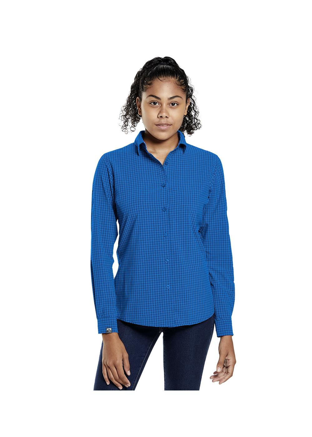 Storm Creek Women's Influencer 4-Way Stretch Microplaid Woven Shirt 11