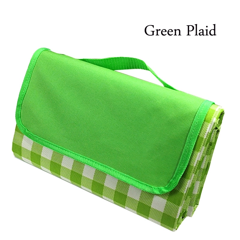 Custom Gift 600D Oxford Fabric Plaid Picnic & Beach Blanket 2