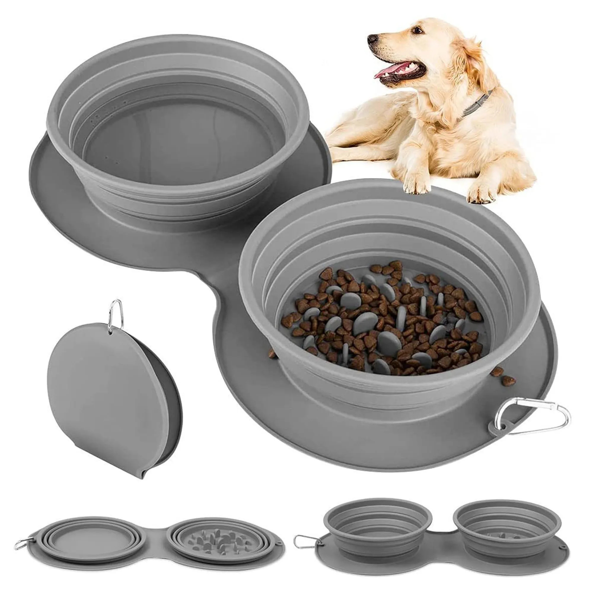 Pet Water Bottle with Bowl 2