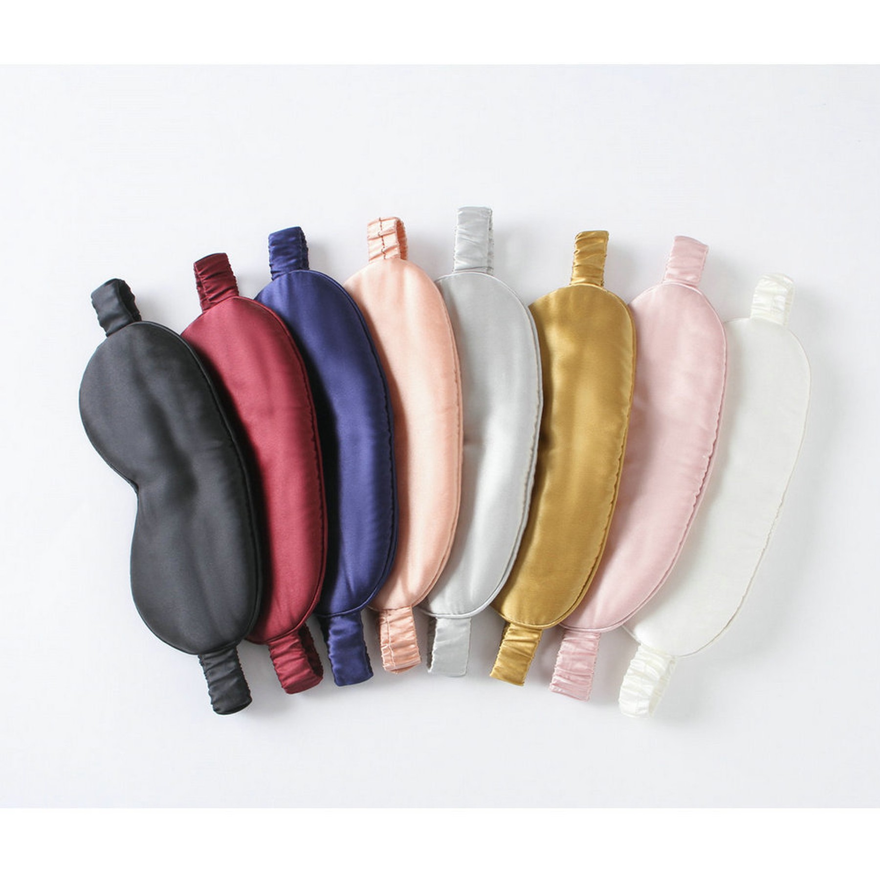 Portable Silk Solid Color Eye Mask 5