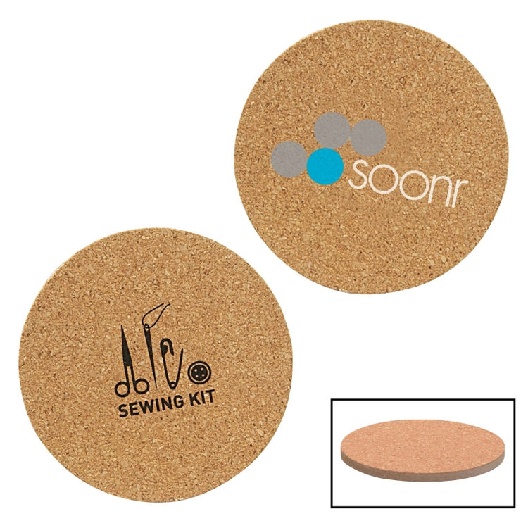 Cork & Fiberboard Round Beverage Coaster 2
