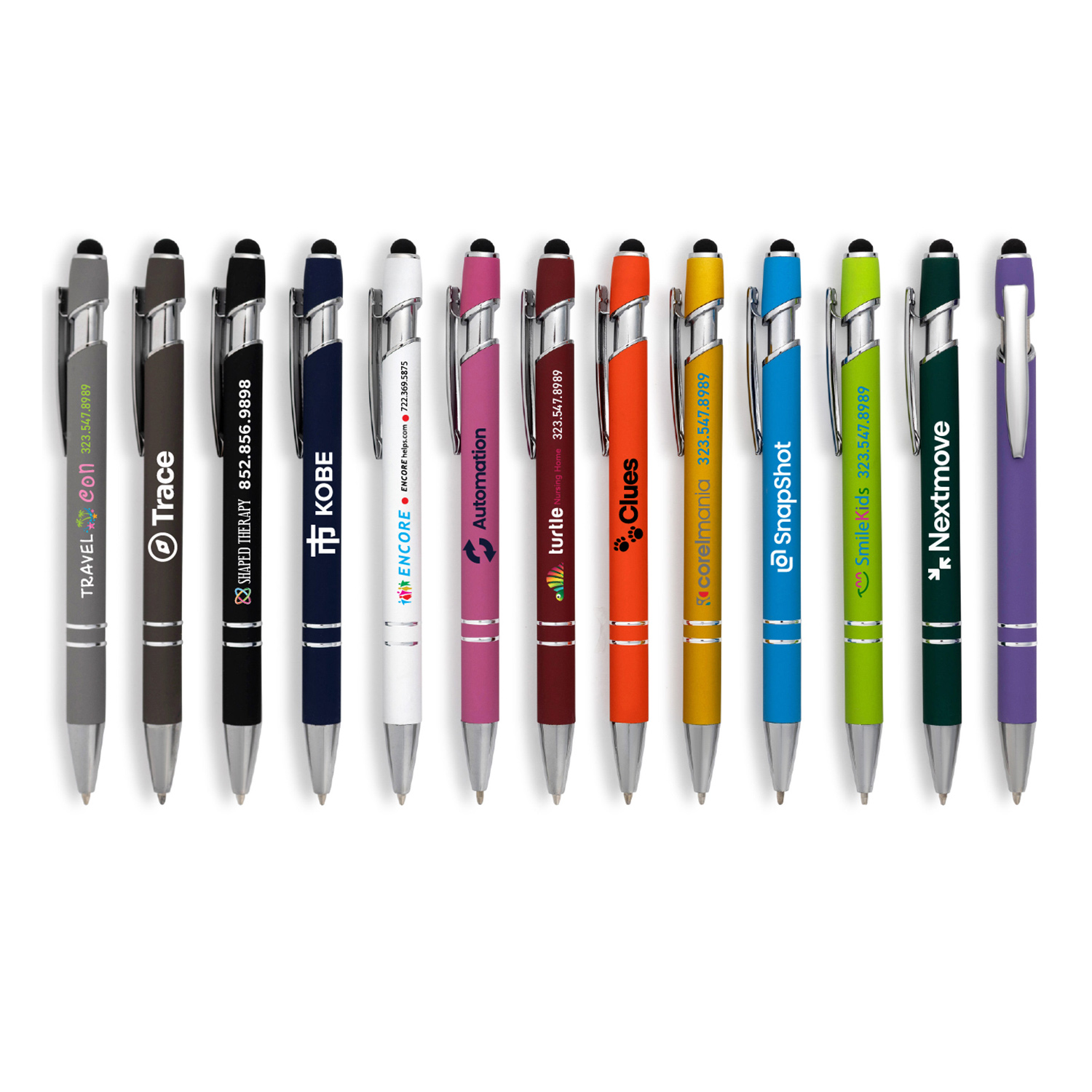 Alexandria Stylus Satin Soft Touch Click Metal Pen