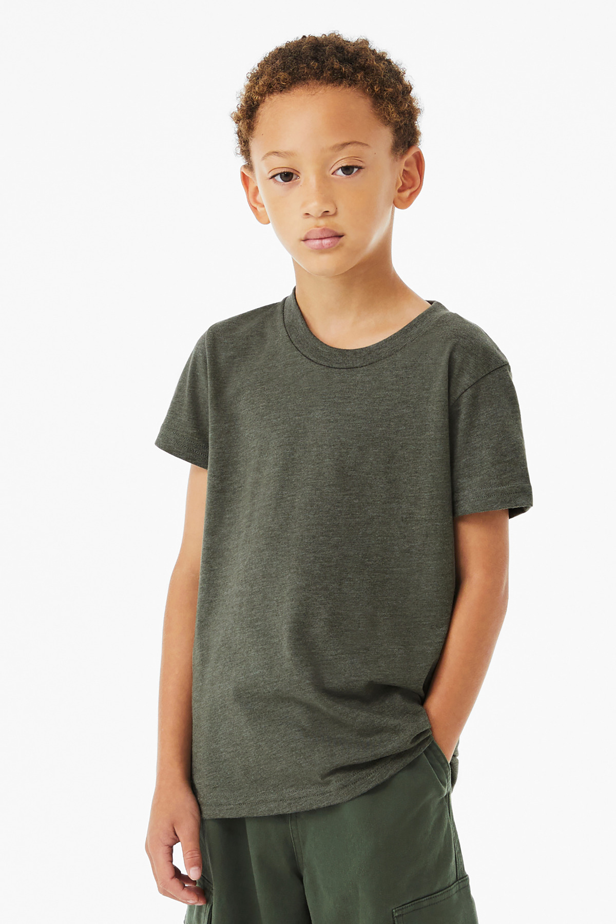 BELLA+CANVAS Youth Heather CVC Tee BC3001YCVC 31