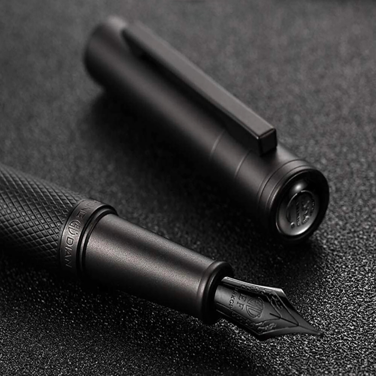 Matte Black Fountain Pen Extra Fine Nib Classic Design 4