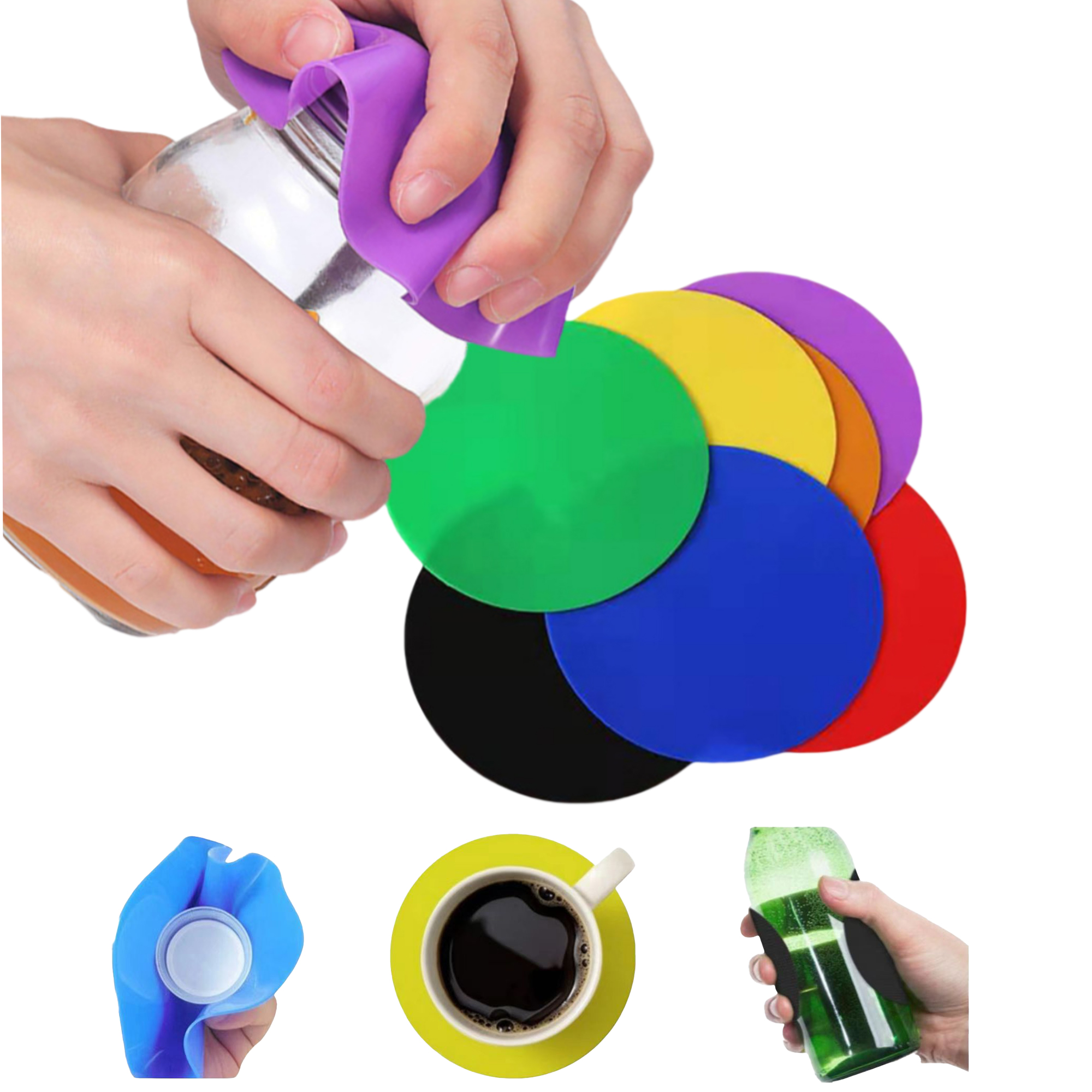 Silicone Round Jar Opener Coaster 3