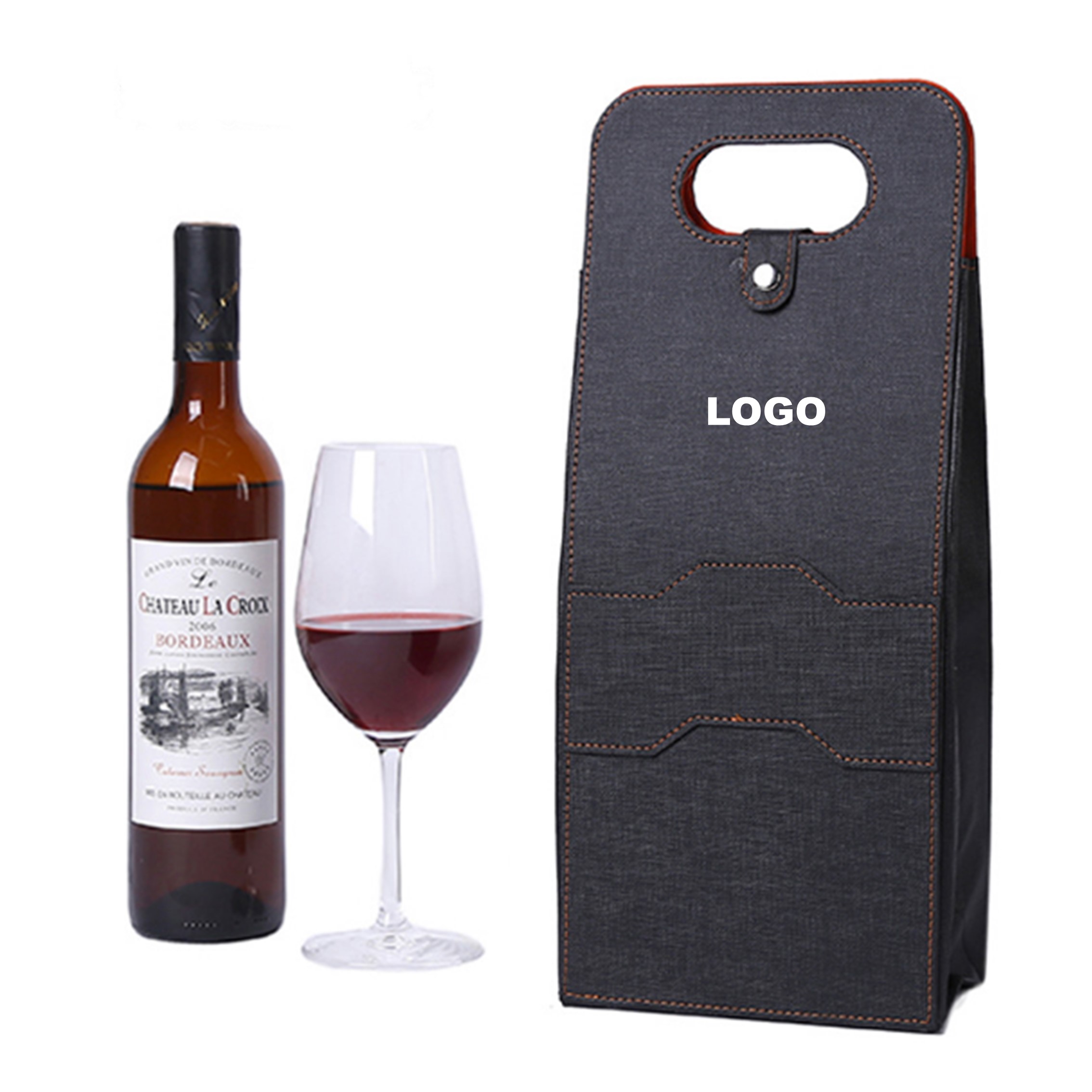PU Leather Case Beer Wine Bottle Bag 2