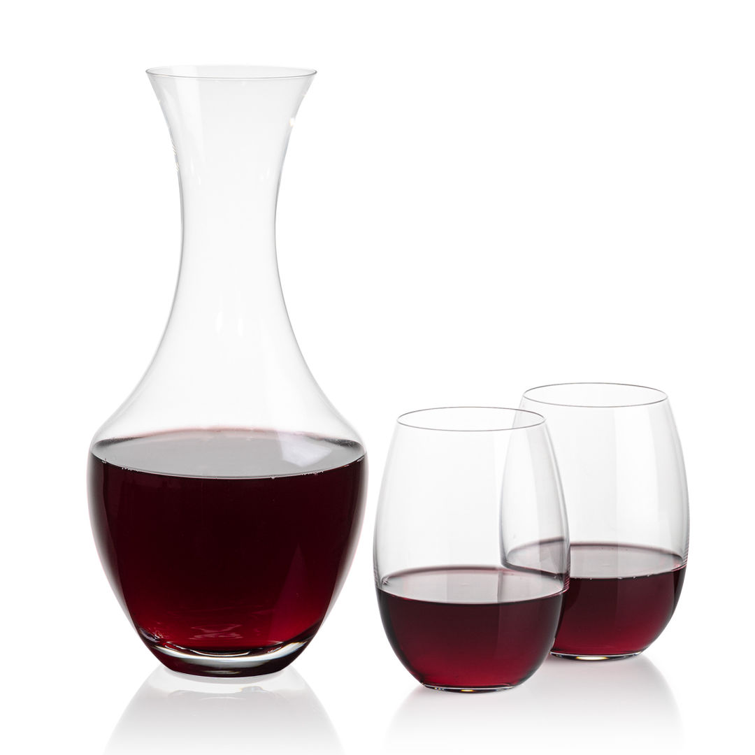 Oldham Carafe & Carlita Stemless Wine 2