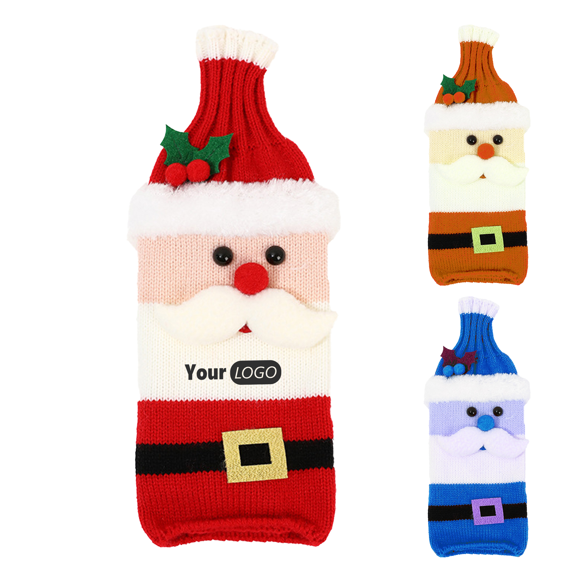 Other Fabric Festive Holiday Wine Bottle Covers For Christmas Celebrations 2