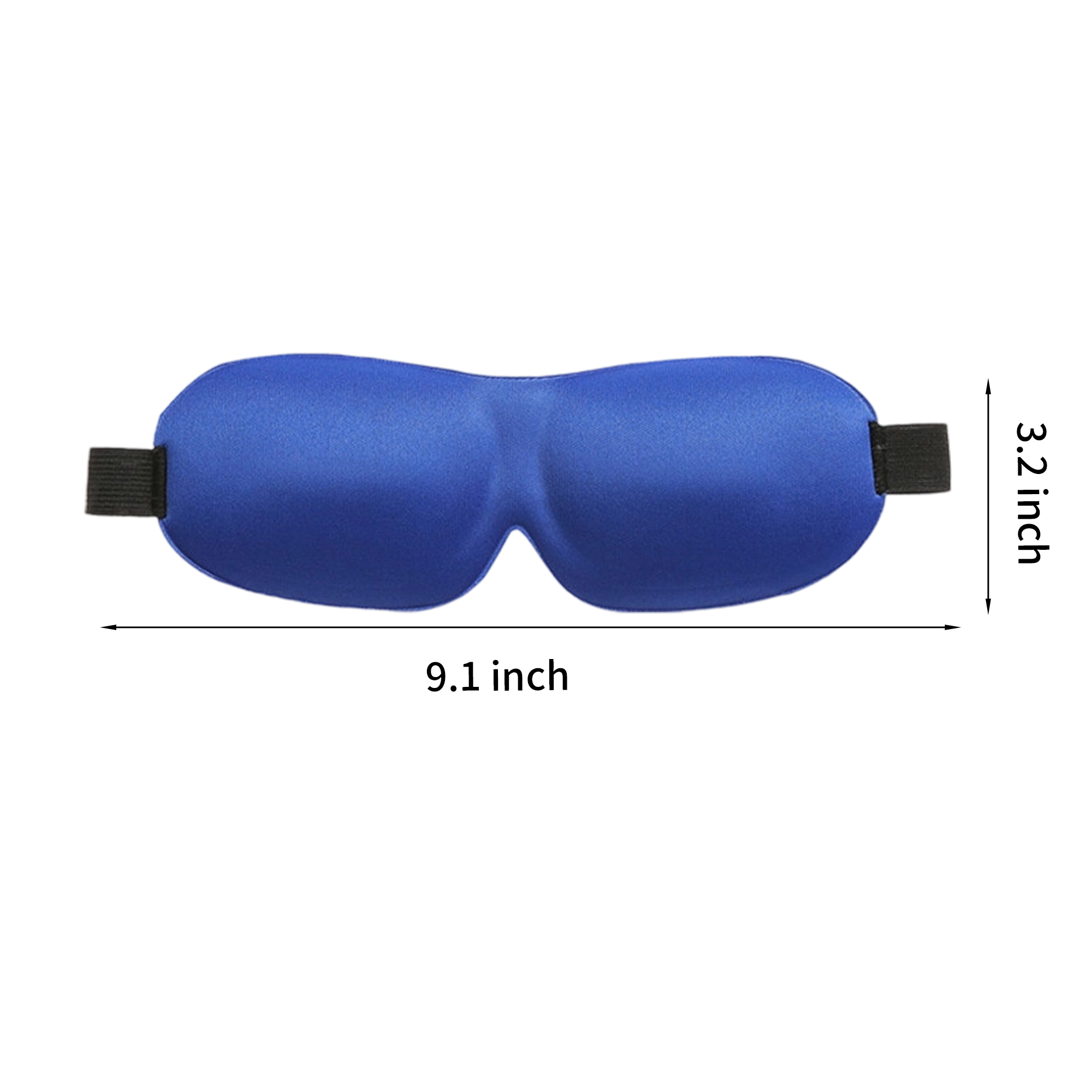 3D Contoured Sleep Eye Mask With Adjustable Strap 9.1" 1