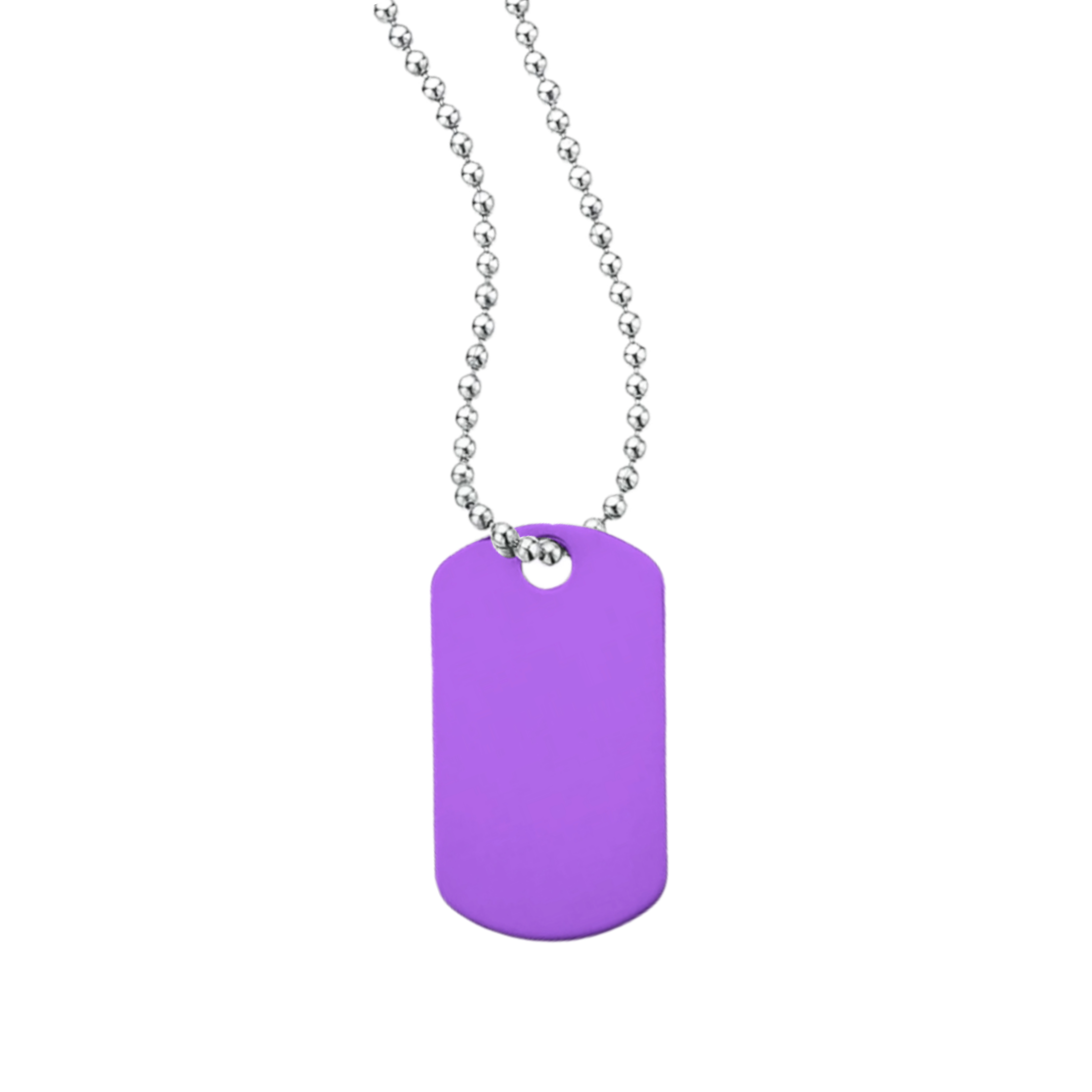 Classic Dog Tag With Long Beaded Chain 8