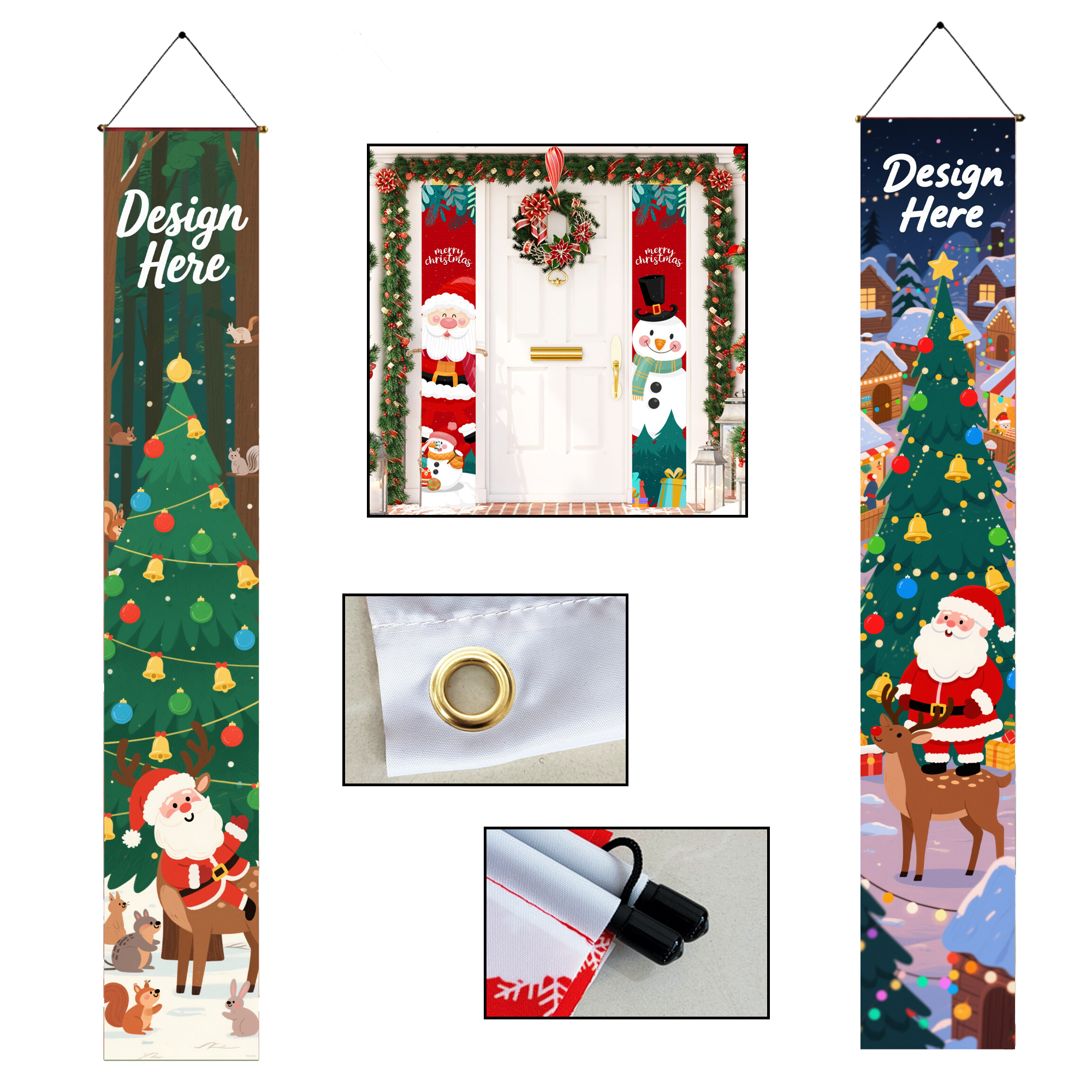 Personalized Christmas Yard Couplet with Pole 2