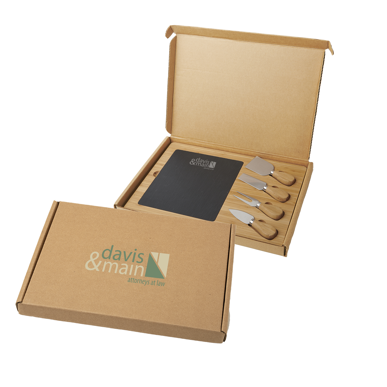 Slate Cheese Board Gift Box Set