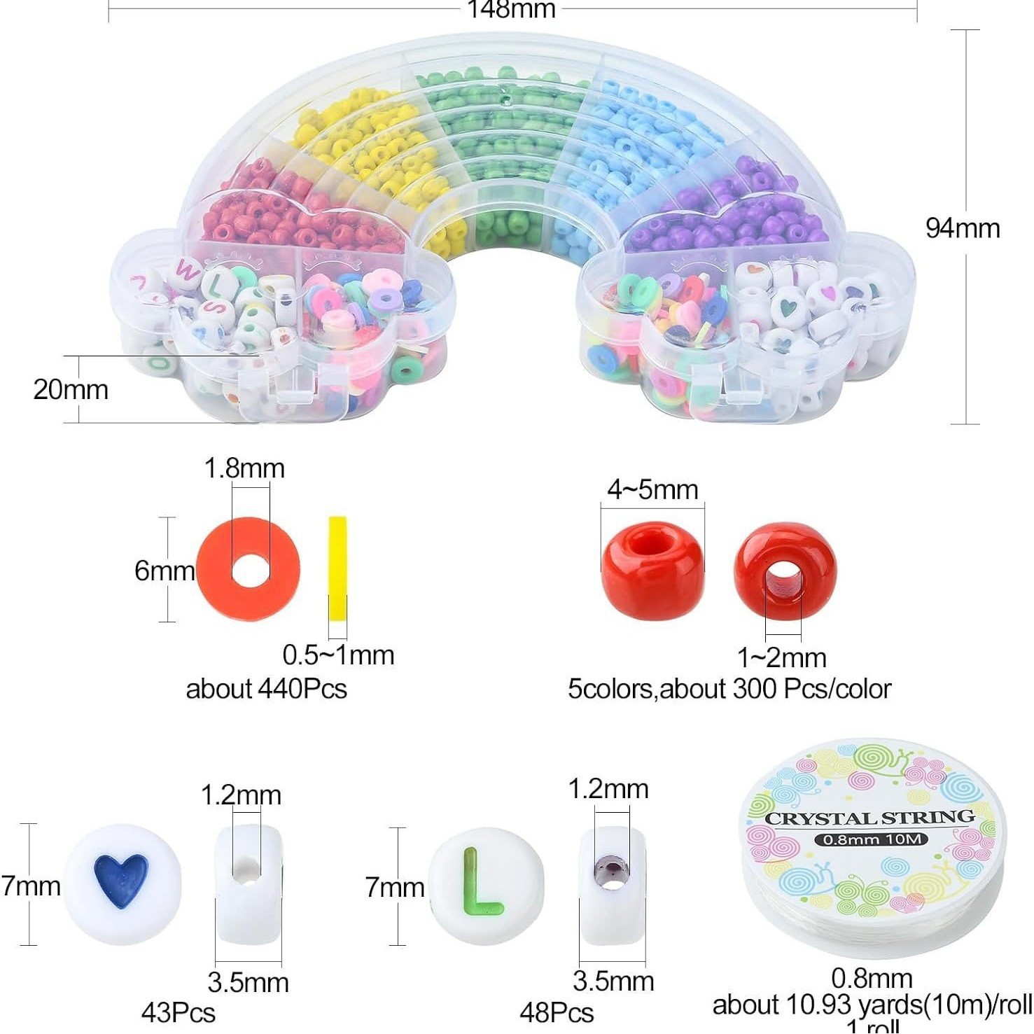 Clay Beads for Friendship Bracelet Kit DIY Art Craft Set 2