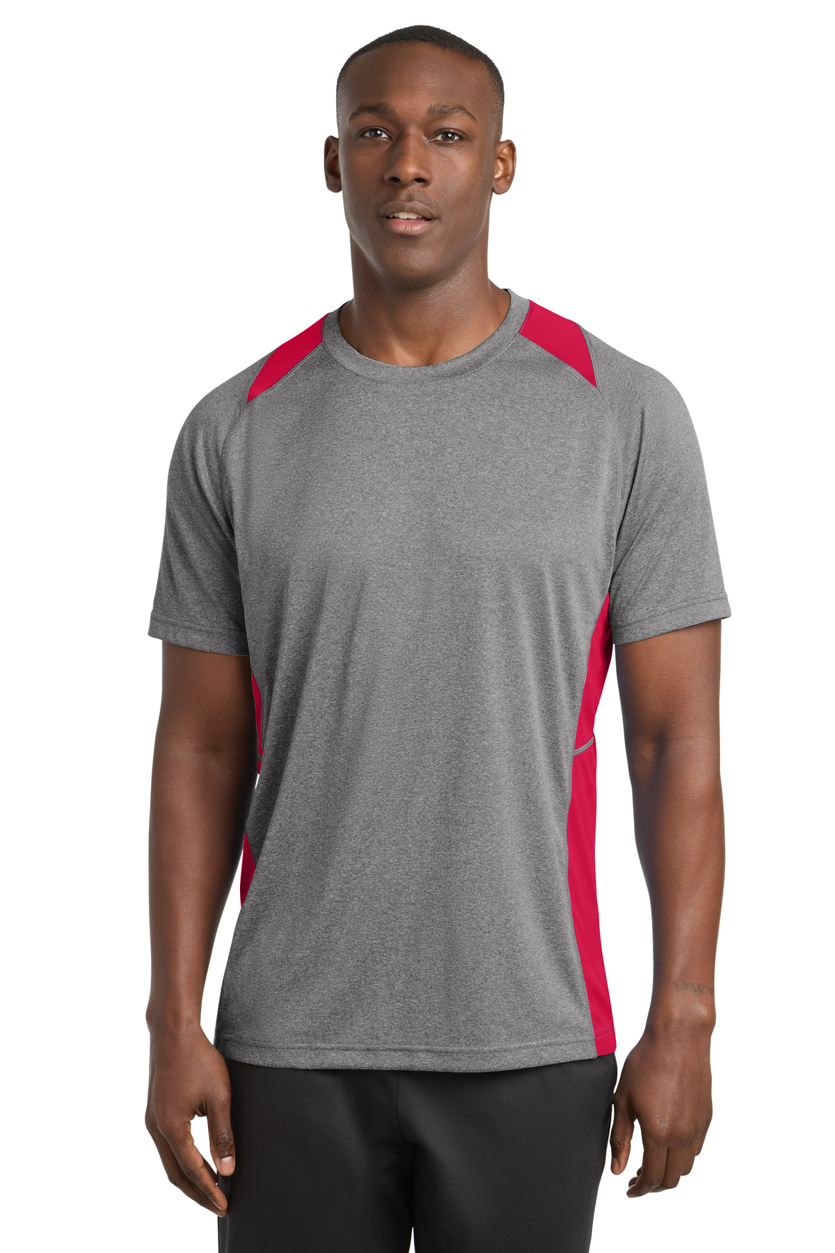 Sport-Tek Heather Colorblock Contender Tee. ST361 1