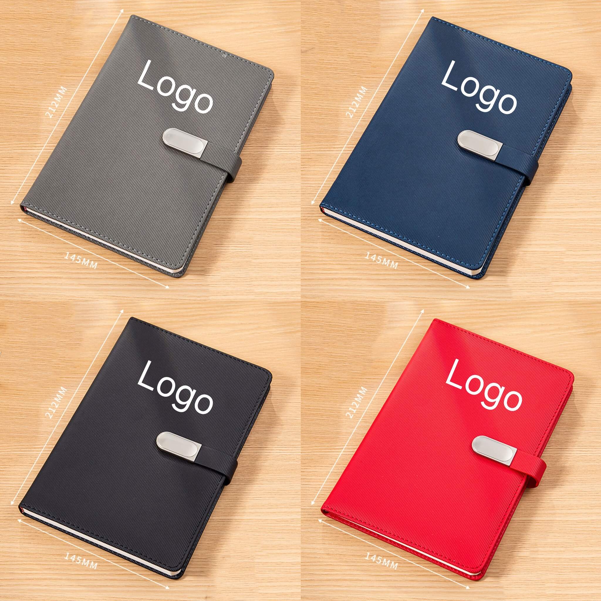 Leather Notebook W/ Oval Button 1