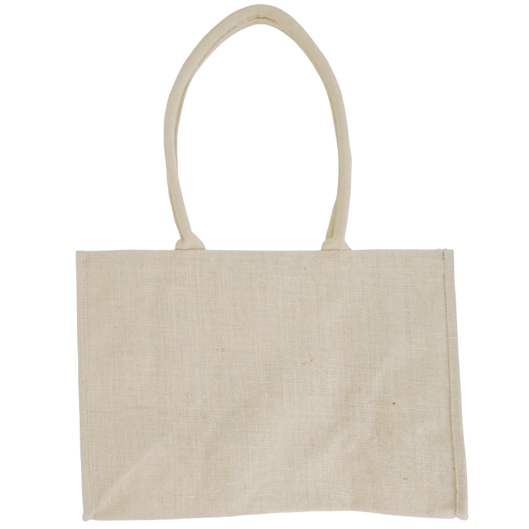 Seattle Recycled Cotton Front Pocket Jute Shopper Tote 16