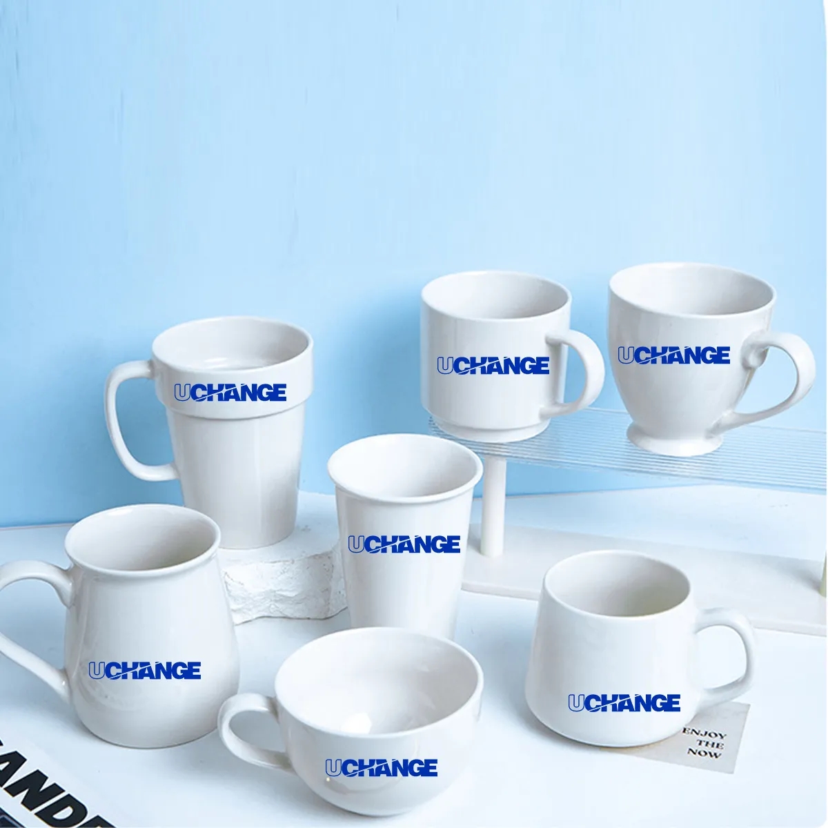 White Ceramic Coffee Mug For Custom Logos 5