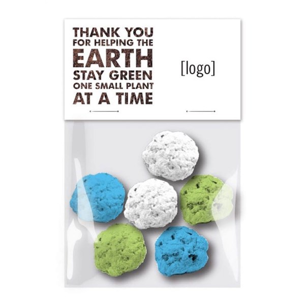 Earth Day Seed Paper Bomb, Cello 6 Pack 7